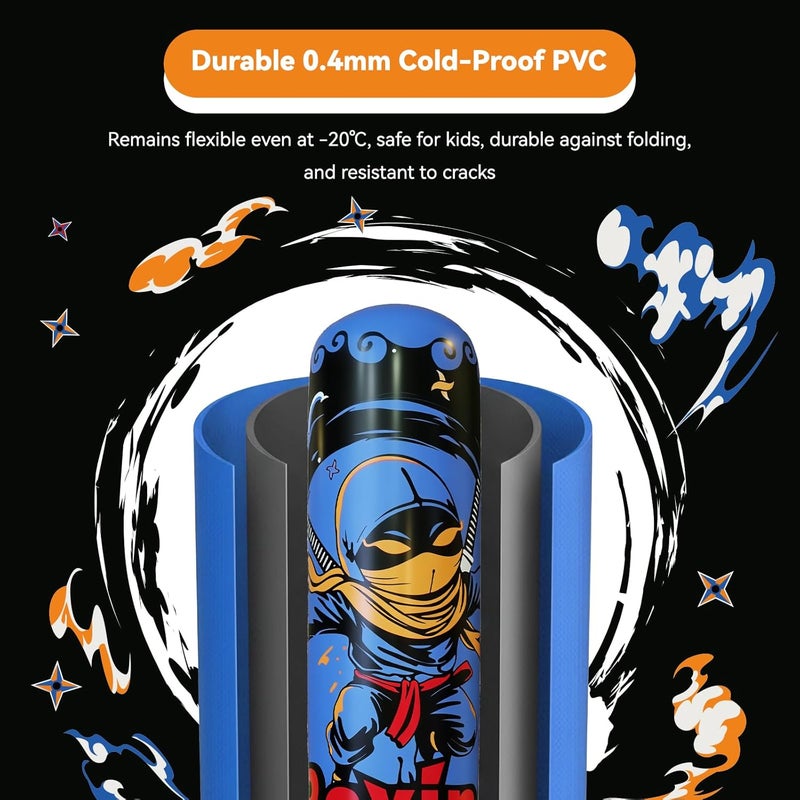 COMMOUDS 67inch Punching Bag for Kids, Inflatable Kids Boxing Set with Gloves, Fast Rebound Punching Bag for Practicing Karate, Taekwondo, MMA, Christmas/Birthday Gift for Boys Girls, Ages 6-14 - Image 2